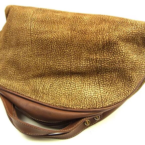 Borbonese Handbag Brown Beige Woman unisex Authentic - Picture 6 of 6